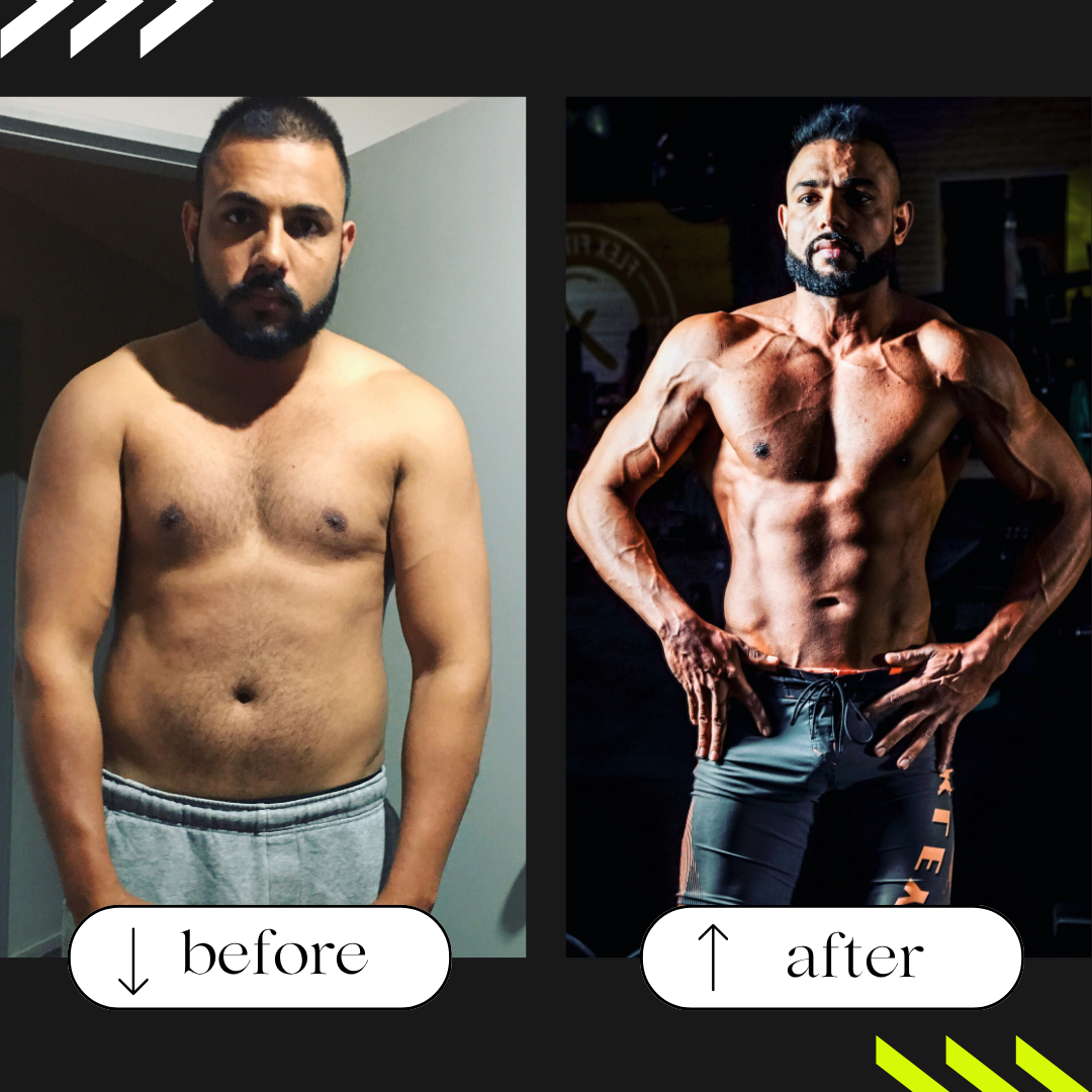 Rasan's personal transformation — before and after